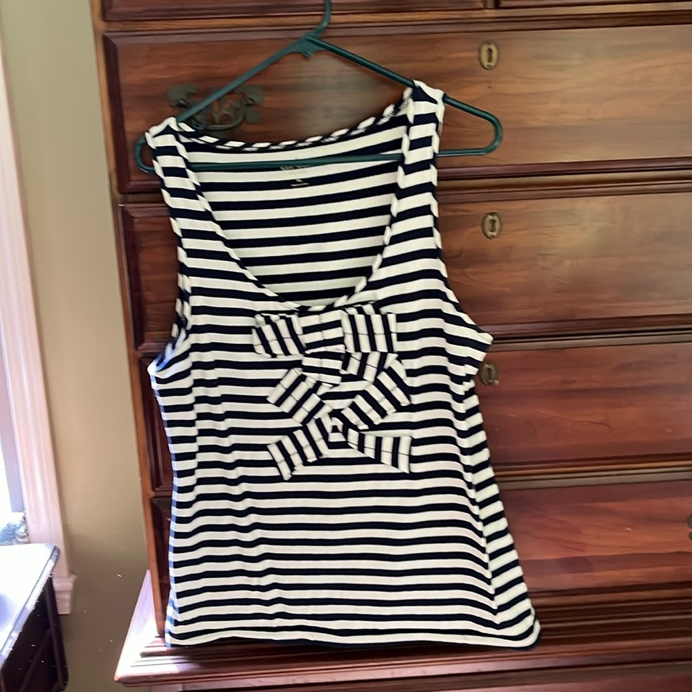 Navy and white stripe Tank Top